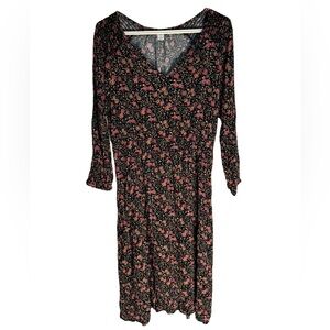 Old Navy Floral V-Neck Midi Dress
